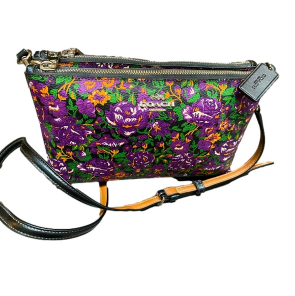Coach Handbags - Coach - flower print small shoulder/crossbody bag